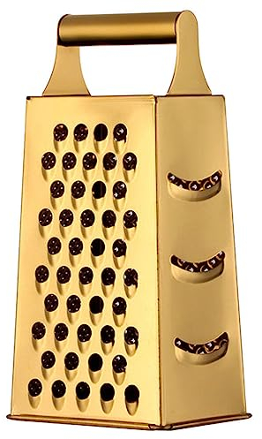 Luxshiny Grattugia in Acciaio Inossidabile a Lati, Grattugia Formaggio Oro, Tagliaverdure Manuale Per Cucina, Verdure Compatta Per Frutta, Verdure E Formaggio