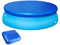 PLULON 12Ft Round Pool Cover, Tear Resistant, Durable, Blue, Pool Cover, Dust Protector for Round Inflatable Family Pool