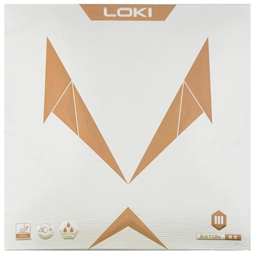 Loki RXTON 3 Tischtennis-Gummi, klebrig, große Poren, Kuchenschwamm, RXTON-3 Ping Pong Schwammgummi, mittlere Härte, maximale Dicke (rot)