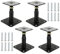FWEEK 4PCS 100-150mm Galvanised Adjustable Elevated Post Base Support, Heavy Duty Roof Support for Building