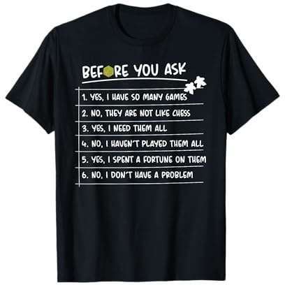Lustiges Brettspiel Before You Ask T-Shirt