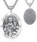 Eusense Saint Joseph Halskette 925 Sterling Silber St Joseph Anhänger Kette Schutz Religiöses Amulett Schmuck Geschenk für Männer und Frauen