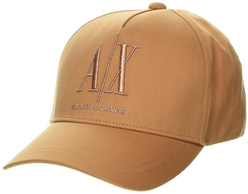 Armani Exchange Damen Icon Logo Baseball Cap Baseballkappe, Whisky/Roségold, Einheitsgröße