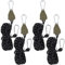 alwaiiz 4 Stück Reflektierend Seilratsche, 4m x 4mm Duty Heavy Rope Seilratsche mit Haken, Geeignet für Outdoor-Camping, Zelte, Vorzelte, Tragkraft 68kg(1 Paar), Schwarz