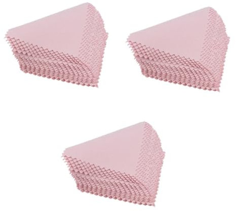LALAFINA 150stücke Schmuck Reinigungstuch Mikrofaser Rosa Für Polieren Und Pflege Von Silber Und Modeschmuck Kratzfrei Und Langlebig