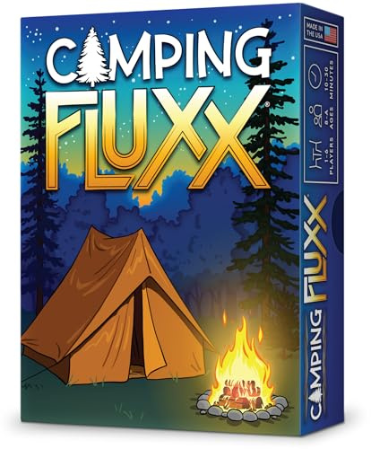Looney Labs | Camping Fluxx Card Game Summer Fun, Outdoor Adventure, Perfect for Family Camping Trips and Campfire Nights | English