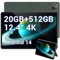 DOOGEE T30 Max Android 14 Tablet, Touchscreen, 4 K 12,4 Zoll Gaming-Tablets 20 GB + 512 GB/2 TB TF, 10800 mAh/33 W, 50 MP + 20 MP, Helio G99 Octa Core, 2560 x 1600, Widevine L1, TÜV/4G LTE/5G WiFi/OTG