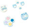 GeekShare Cross D-Pad Taste Kappen Daumen Griffe Set, Silikon ABXY Taste Aufkleber Kompatibel mit Switch/OLED Joy Con, Game Cat