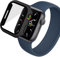 GANGANPRO Paquete de 2 fundas rígidas de policarbonato con protector de pantalla de vidrio templado para Apple Watch 7/8/9, ultrafina, impermeable, resistente a los arañazos, accesorios para iWatch de