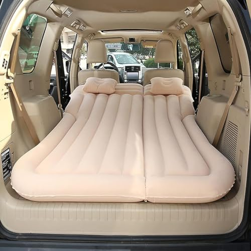LeiBaOF Auto Air Aufblasbare Reise Matratze Multi funktionale Sofa Kissen Outdoor Camping Matte für Vw Touran,E-Beige 02