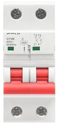 LTUNKHWP Disjoncteur 4,5KA à Rail Bipolaire GYM8, Type 63A AC(25A)