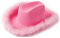 Bbbabeslk Western-Cowboyhut – Pinker Cowgirl- mit Tiara-Krone für Damen, Hüte, Federbesatz, Cowgirl- für Damen, Erwachsenenkostüme, adretter für Kostüme, Rollenspiele, Cosplay, Geburtstag