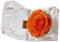 Ciieeo 1 Pz Rosa Eterna Conservata Rosa Mai Appassita San Compleanno Anniversario Con Cassettiera (Arancione)