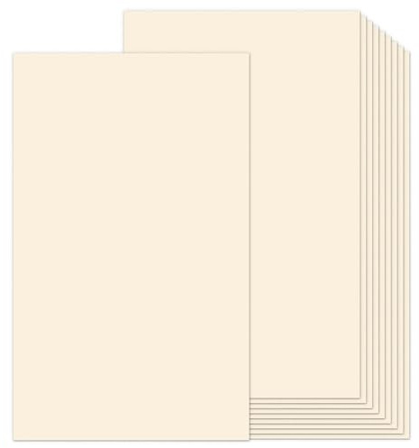 8.5x14 Cream Cardstock, 65lb Legal Size Card Stock 100 Sheets, Goefun Heavyweight Cardstock Printer Paper for Arts and Crafts, Posters, Brochures, Menus, Cards, Covers