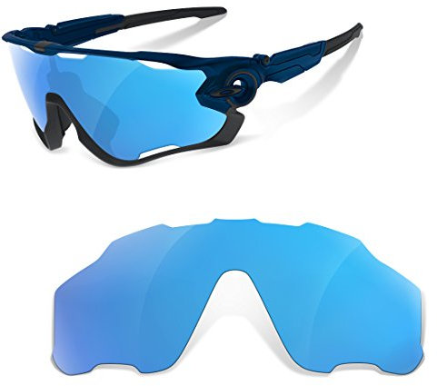 Verres de rechange compatibles avec Oakley Jawbreaker, Ice Blue, Glacial, M
