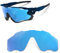Verres de rechange compatibles avec Oakley Jawbreaker, Ice Blue, Glacial, M
