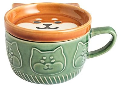 Tazza da colazione con coperchio, 220 ml, riutilizzabile, per la casa e l'ufficio