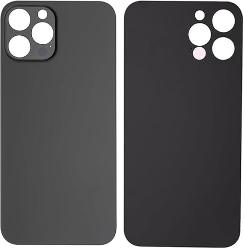RJMOBILE For Back Glass Replacement for iPhone 12 Pro Max with, Big Hole Rear Back Cover Glass Replacement All Carriers (Graphite)