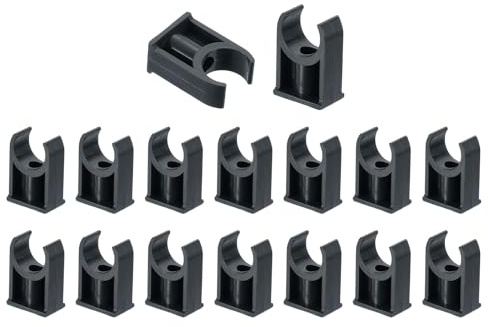 TA-VIGOR 20mm PVC Water Pipe Clamps Clips, 16pcs U-Shaped Tubing Hose Buckles for 20mm OD Tubing, TV Trays Hose Hanger Support Pex Tubing Hose Clamps Universal Single Pipe Clip