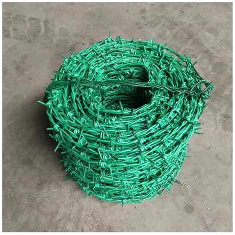 4 Punkt Stacheldraht Verzinkt Zaun, Stacheldraht Rolle Feuerverzinkt, Natodraht Stacheldrahtrolle, Für Zaun, Drahtzaun, Weidezaun, Abwehr Gegen Marder Baseballschläger(Size:200 m/656 ft,Color:2.8 mm)