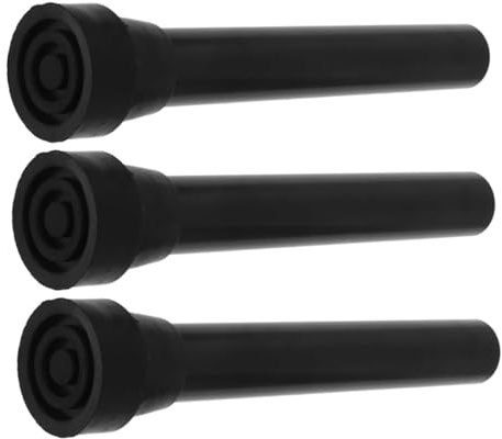 Zerodeko 3 Stück Trampolin Beinschutz aus Gummi und Edelstahl Wetterbeständige Stoßabsorbierende Abdeckungen für Trampolinbeine Rutschfestes Zubehör für Langlebige Outdoor Trampoline