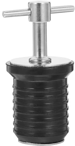 UKCOCO 304 Edelstahl Bootsablaufstopfen Klein Kajak Lenzstopfen mit Gummidichtung Langlebiger Ablassstecker für Kanu Boot Wasserfestes Deck Hardware Zubehör