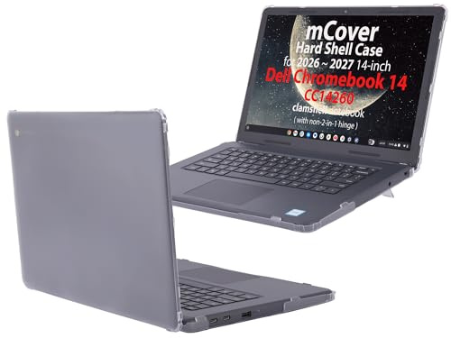mCover Case ONLY Compatible with 2026+ 14-inch Dell Chromebook 14 CC14260 Clamshell Laptop (Without 360 ° Hinge, NOT Fitting Any Other Dell Models)- Clear