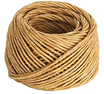 AMONIDA Bio-Hanf-Kerzendochte, 2 Mm, Gewachst, Ungiftig, für die Herstellung von Kerzen und Öllampen, 60 M, 2 Stück (60m)