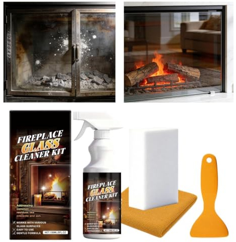 Glasreiniger Für Kamine Mit Zur Rußentfernung | 150 ml Kamin Glas Ofenreiniger Für Stahl Gitter Ziegel Stein Fliesen Für Innen Und Außen