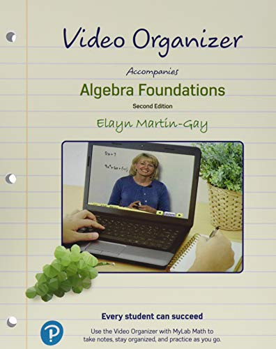 Video Organizer for Algebra Foundations: Prealgebra, Introductory & Intermediate Algebra