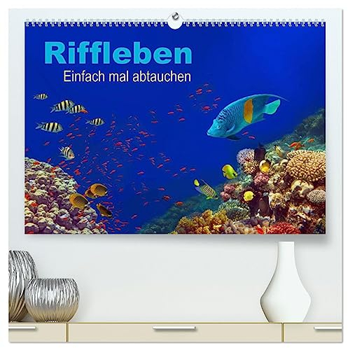 Riffleben - Einfach mal abtauchen (hochwertiger Premium Wandkalender 2025 DIN A2 quer), Kunstdruck in Hochglanz
