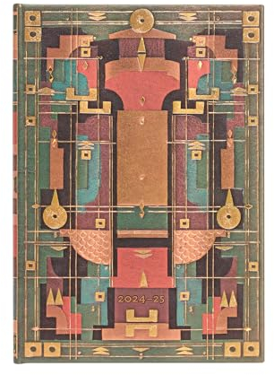 Paperblanks 13-Monatskalender 2025, Die Höhle des Löwen, Midi, Horizontal, Elastikband-Verschluss