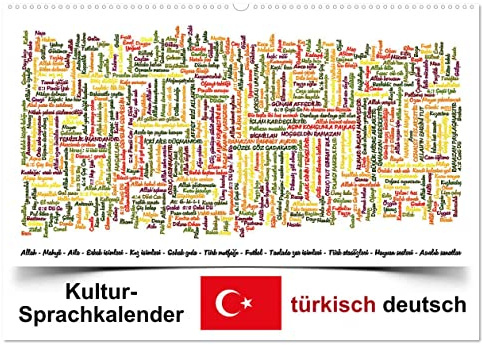 Kultur-Sprachkalender Türkisch-Deutsch (Wandkalender 2026 DIN A2 quer), CALVENDO Monatskalender: Türkische Kultur zum Mitreden (CALVENDO Wissen)