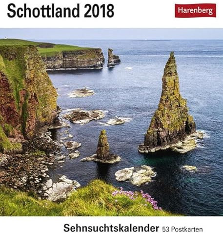 Schottland - Kalender 2018: Sehnsuchtskalender, 53 Postkarten