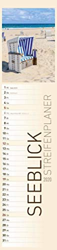 Streifenplaner Seeblick 2020 - Streifenkalender (11 x 50) - Wandplaner - Strand und Meer - Küste - Küchenkalender: Streifenkalender - Wandplaner
