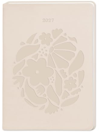 Terminplaner Lederlook 2027 Beige: Terminplaner Lederlook A6