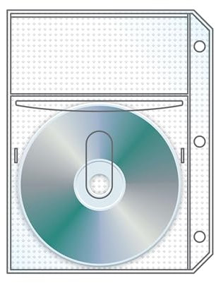 Univenture White DVD Storage Pages - Pack of 50 - Polypropylene - 120mm x 220mm