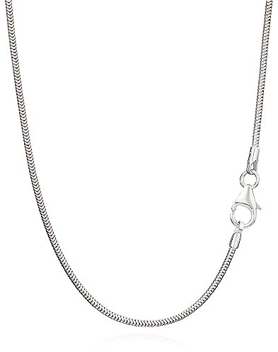NKlaus 50cm Schlangenkette 925 Silber elegante Halskette filigrante Breite 1,2mm Collier 3,7g schwer 8756