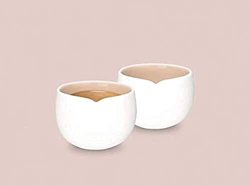 Nespresso Origin Collection Lot de 2 mugs tasses à café expresso en porcelaine blanche