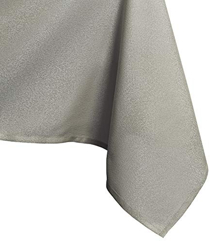 AmeliaHome Tischdecke oval 140x220 cm Tischtuch Tafeldecke Fleckschutz Lotuseffekt Abwaschbar Wasserabweisend Glänzend Glatt Empire Cappuccino