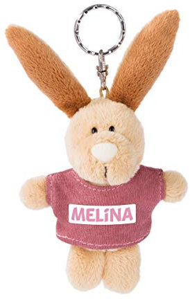 NICI 44649 Schlüsselanhänger Hase mit T-Shirt Melina 10cm, beige