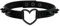 MILAKOO Punk Style Love Heart PU Lederhalsband Nietbolzen schwarz Chokerhalskette mit Herz