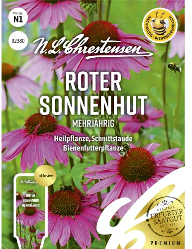Roter Sonnenhut Mehrjährig, Heilpflanze, Schnittstaude, bienenfreundlich, Samen