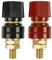 3/8 Copper Battery Terminal Stud Connector, Ampper M10 Remote Battery Binding Post Junction Post Block Terminal Kit, Pack of 2 (Red and Black)