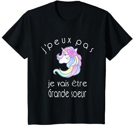 annonce deuxième grossesse future grande soeur licorne T-Shirt