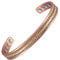 YINOX Geflochtene dreifarbige Kupfer-Armbänder für Frauen bei Arthritis, mit 8 Magneten, Schmuck, 16,5 cm, Magnettherapie, geflochtene Manschette, afrikanischer Kupfer-Armreif