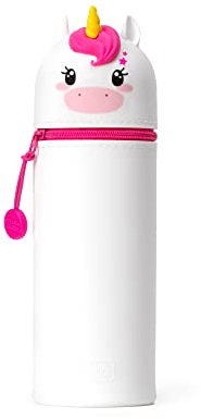 Legami , Astuccio 2 In 1 Morbido Silicone Kawaii Portapenne Da Tavolo Chiusura Con Cerniera 6 3 Cm Unisex Bambini E Ragazzi, Unicorn, Taglia unica