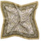 MayTree Seidentuch aus 100% Maulbeer-Seide - Quadratisch Paisley gold 53x53 - Luxuriöses Damen Halstuch - Eleganter Bandana-Schal für Damen - Luxus und Komfort für Erwachsene