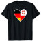 Nationalität & Freundschaft - Deutsch und Polen - Herz T-Shirt
