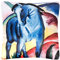 VON LILIENFELD Kissen Kunst Motiv Franz Marc Blaues Pferd Dekokissen 40 x 40 cm Sofakissen Deko Haus Wohnzimmer Kissenbezug mit Füllung beidseitig Bedruckt